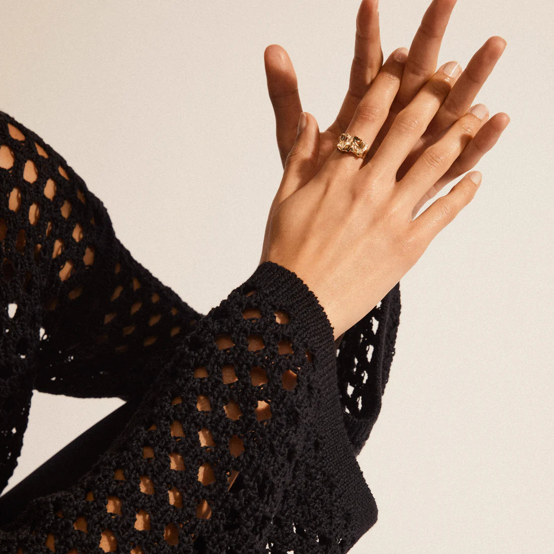 Pilgrim Willpower Sculptural Ring - Gold Plated