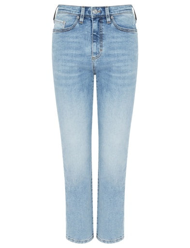 French Connection Stretch Cigarette Ankle Denim - Bleach Wash