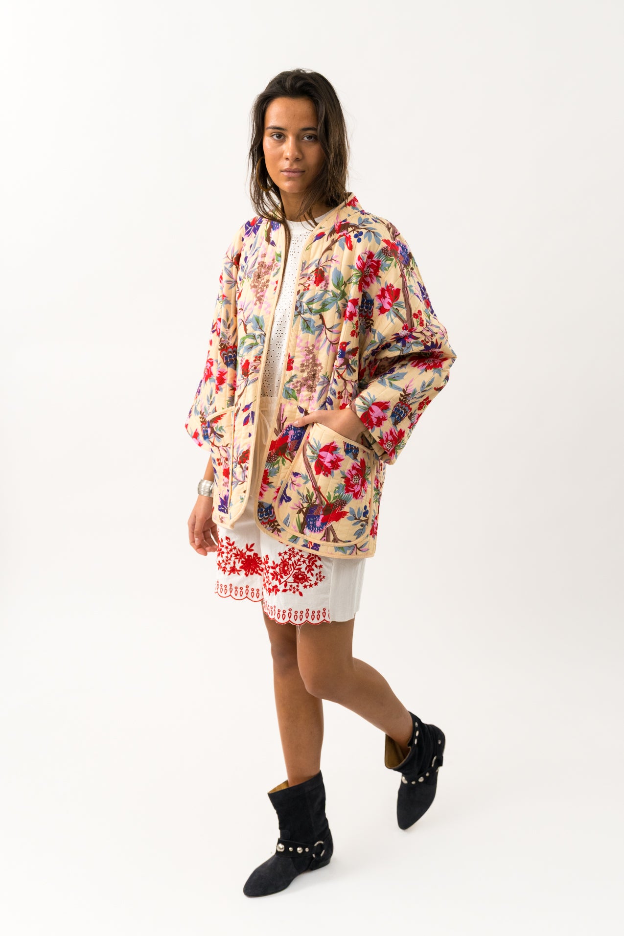 Lollys Laundry Lulu Jacket - Flower Print Multi