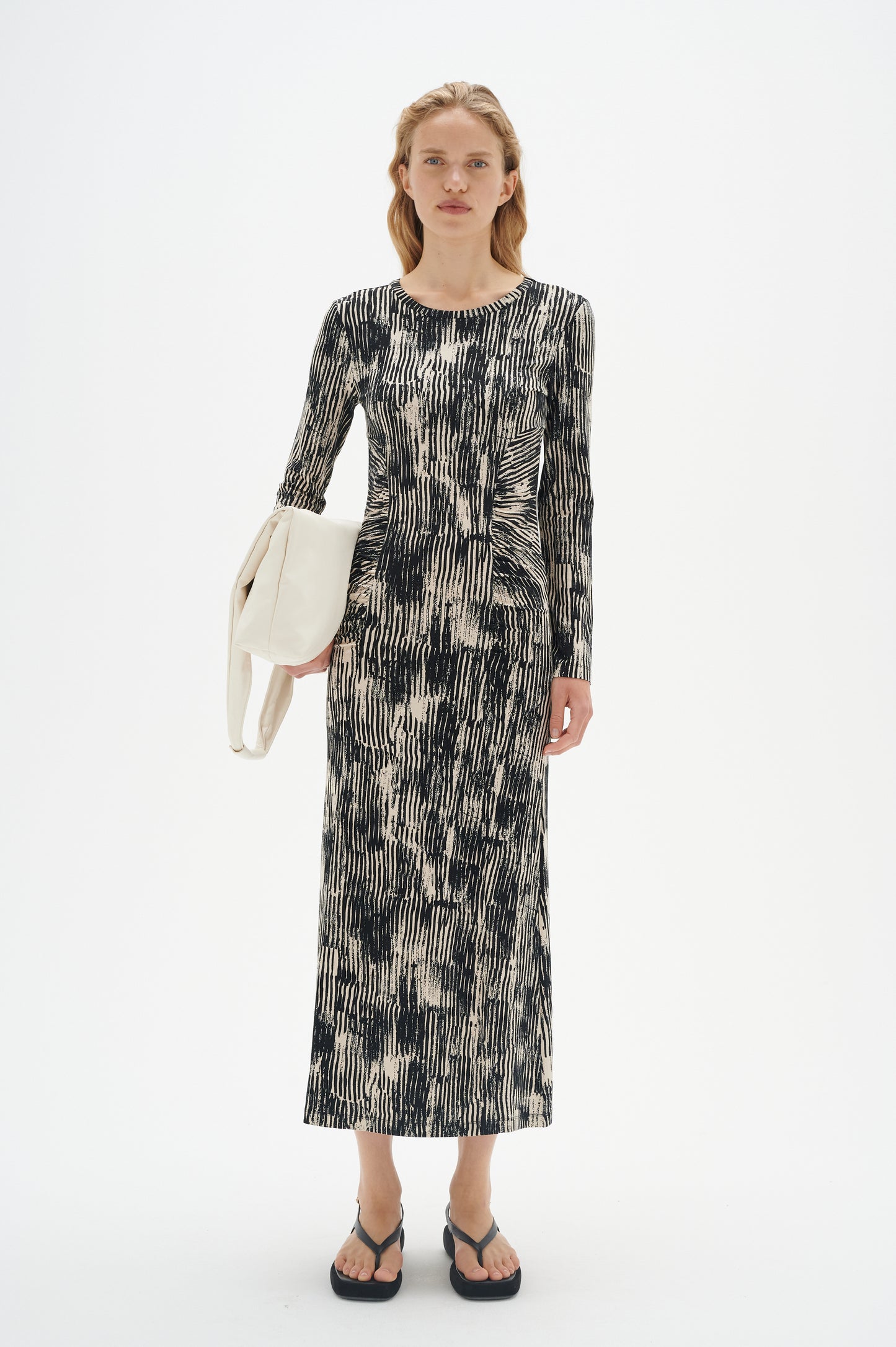 InWear Guliana Dress - Graphic Painted Lines - m-1