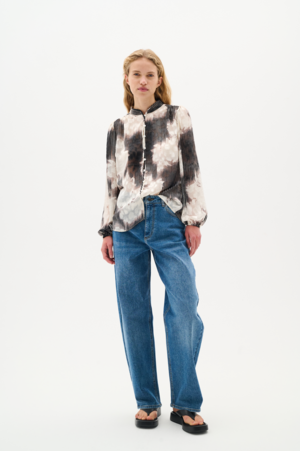 InWear Cielle Blouse - Neutral Illuminating Florals - 34-uk-8
