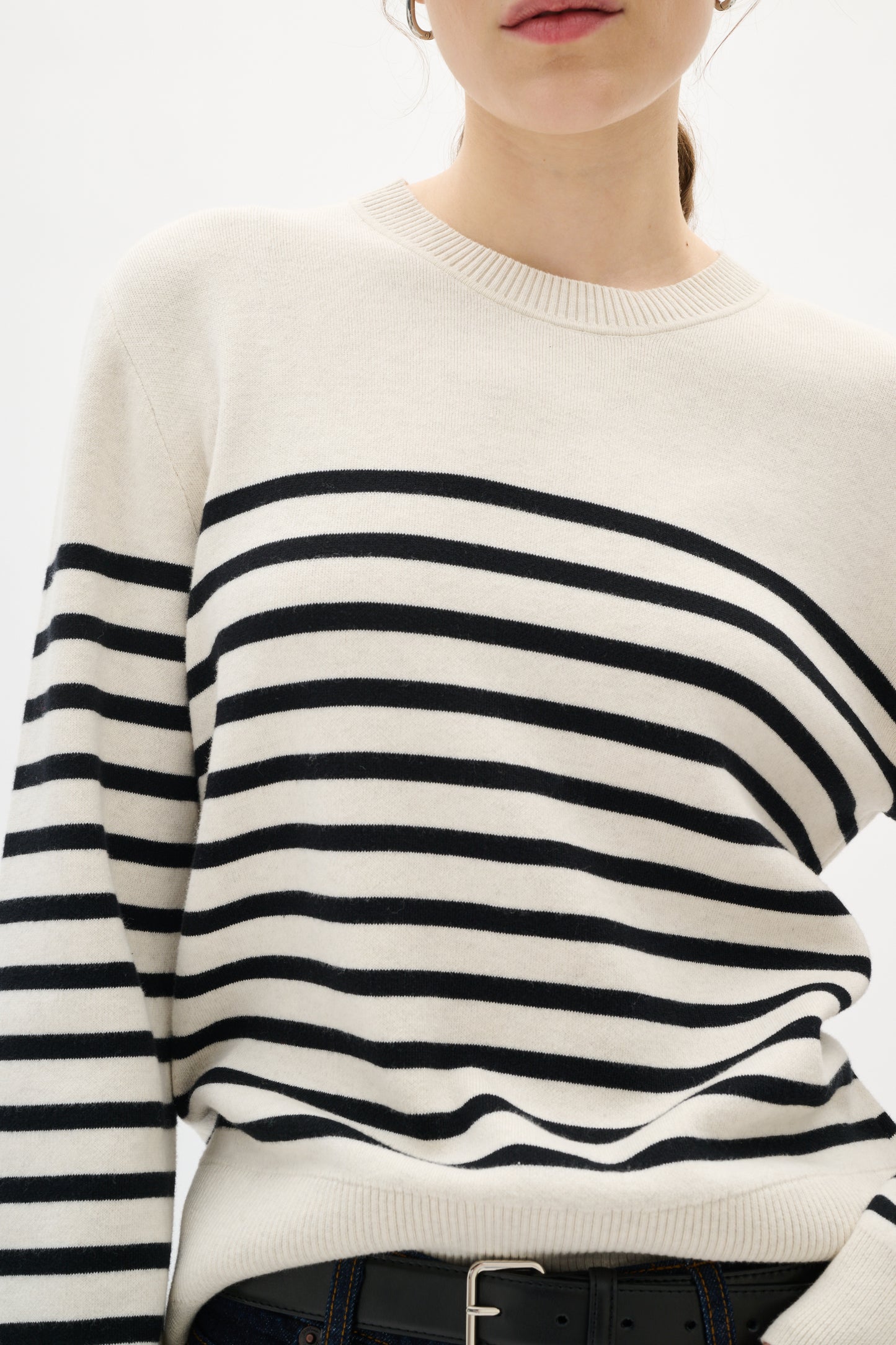 InWear Wallis Pullover - Black Stripe - xs
