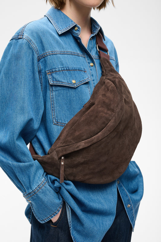 InWear Rasida Suede Bumbag - Chocolate Brown