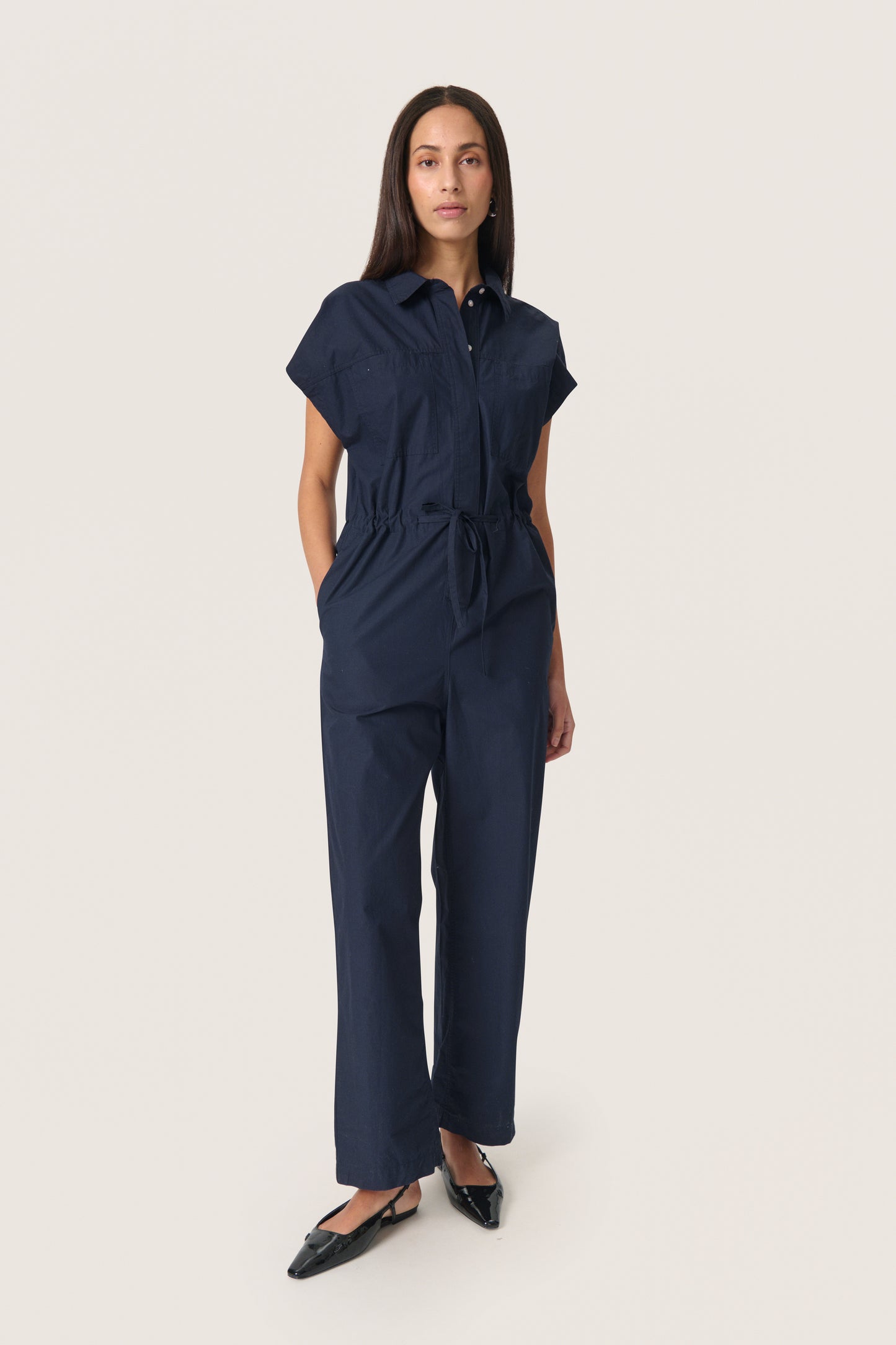 Soaked In Luxury Oleane Jumpsuit - Midnight Sky