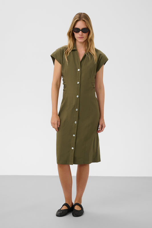Soaked in Luxury Zazu Shirt Dress - Beech