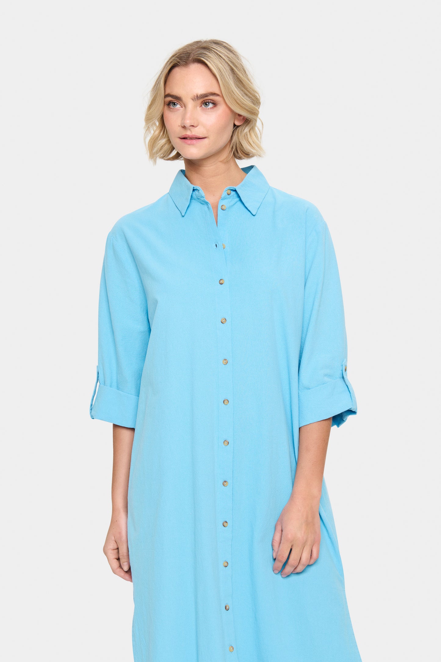 Saint Tropez Zalinda Shirt Dress - Ethereal Blue