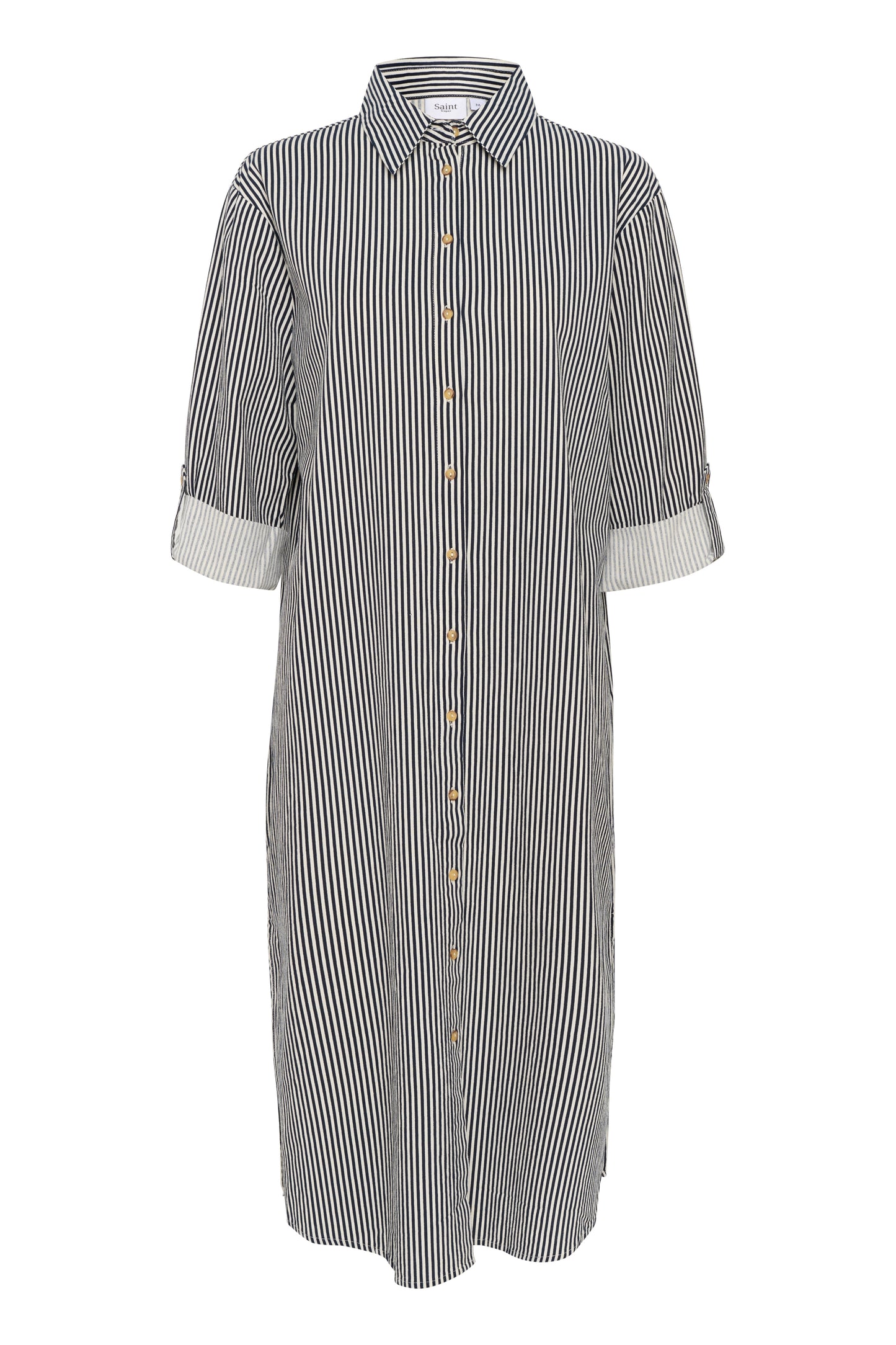 Saint Tropez Zalinda Stripe Shirt Dress - Ice Nightsky