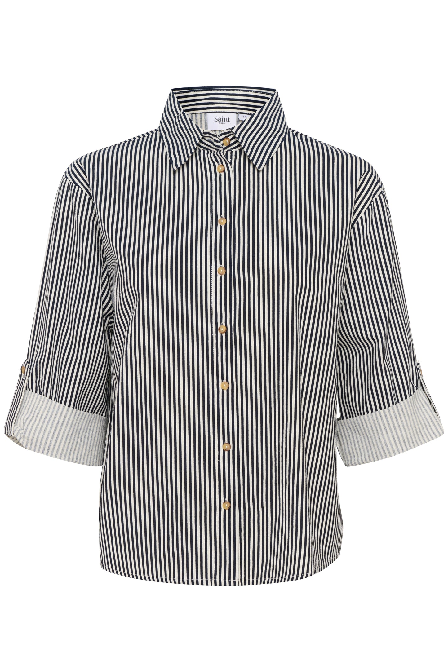 Saint Tropez Zalinda Stripe Shirt - Ice Nightsky