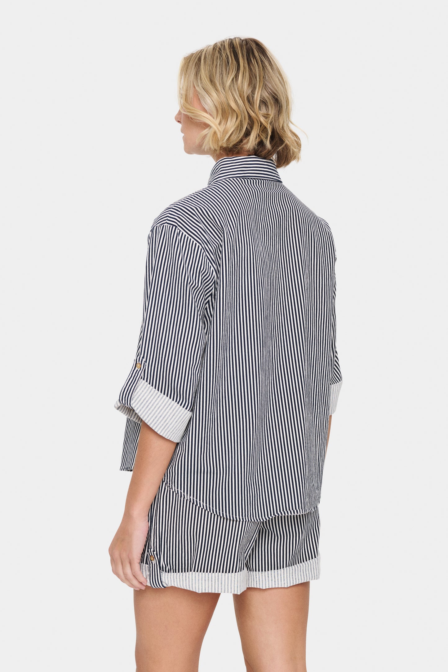Saint Tropez Zalinda Stripe Shirt - Ice Nightsky