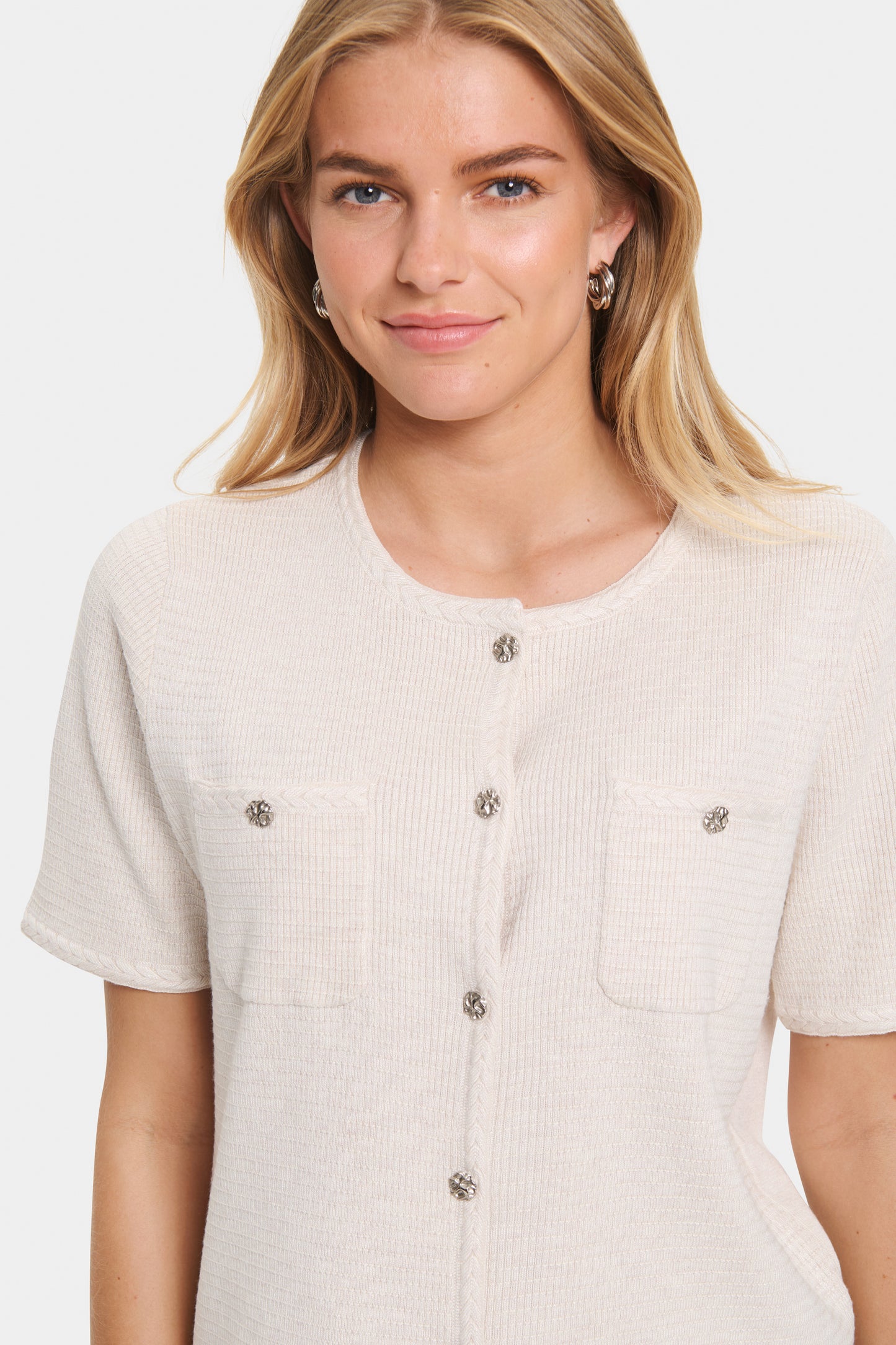 Saint Tropez Lecia Cardigan - Fog Melange