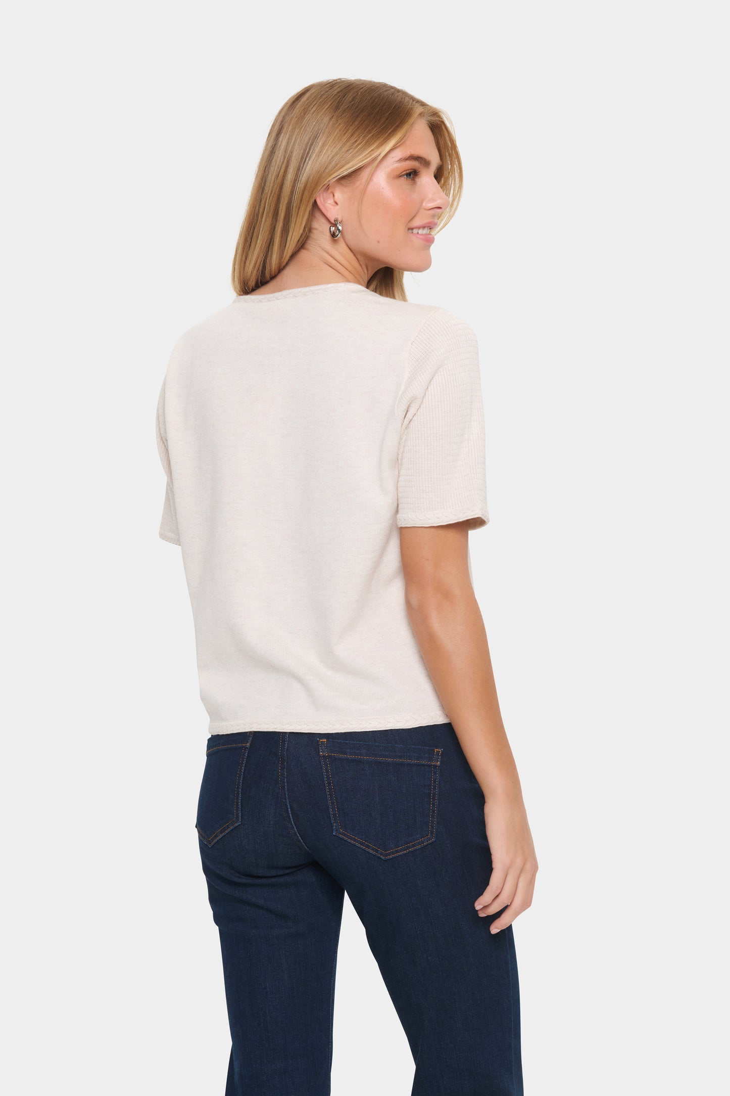 Saint Tropez Lecia Cardigan - Fog Melange