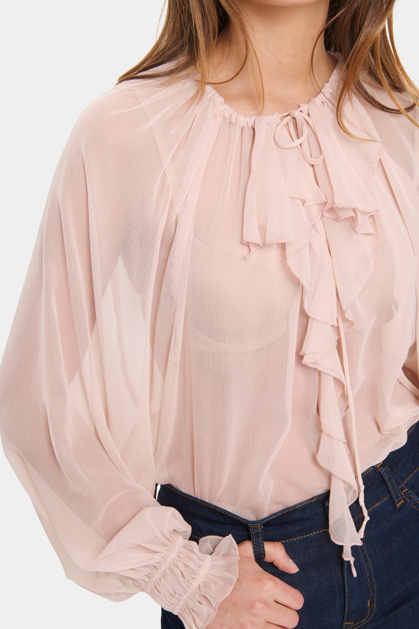 Saint Tropez Lazie Blouse - Sepia Rose