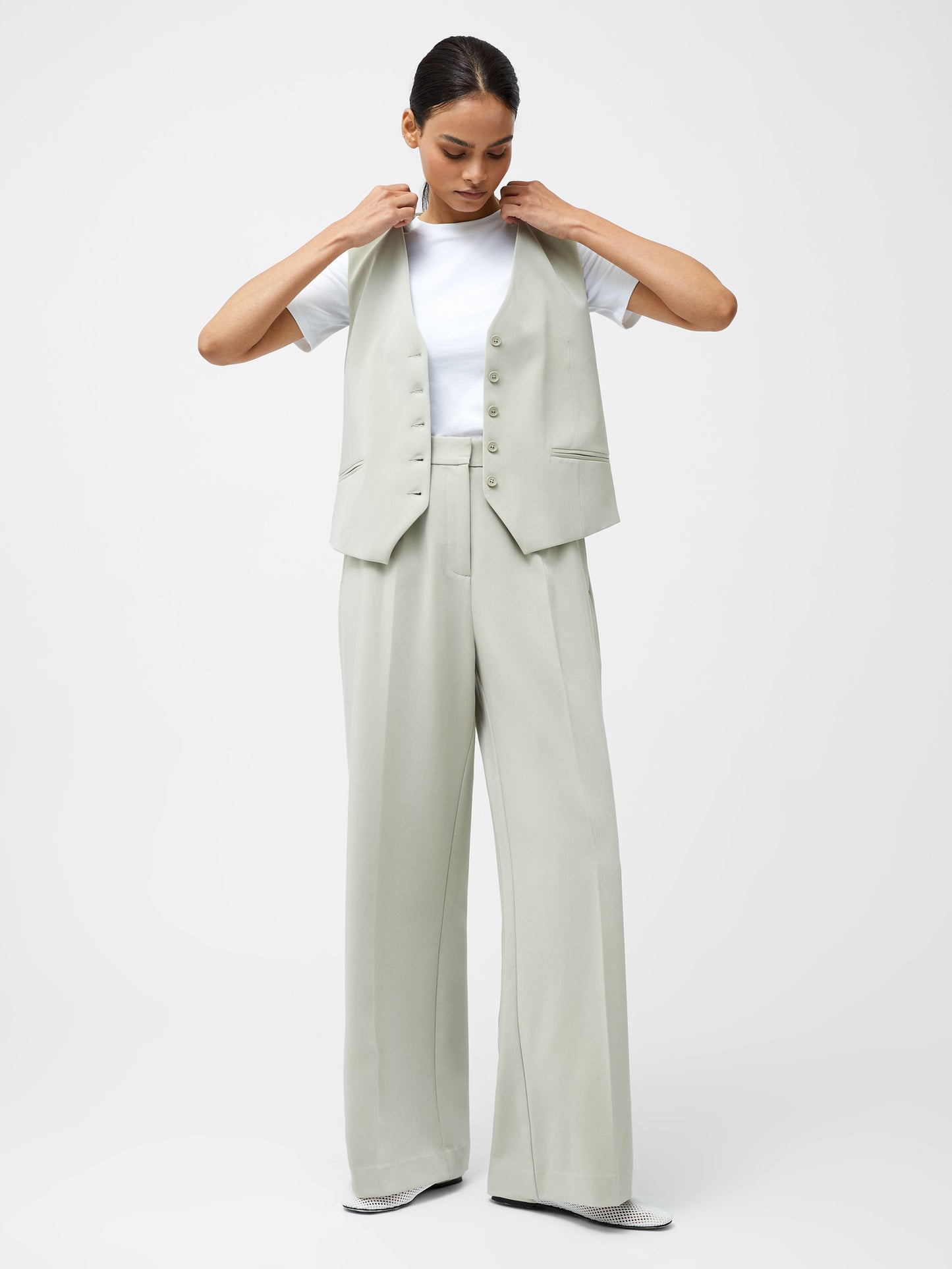 French Connection Angie Suiting Trousers - Pistachio Green - 8