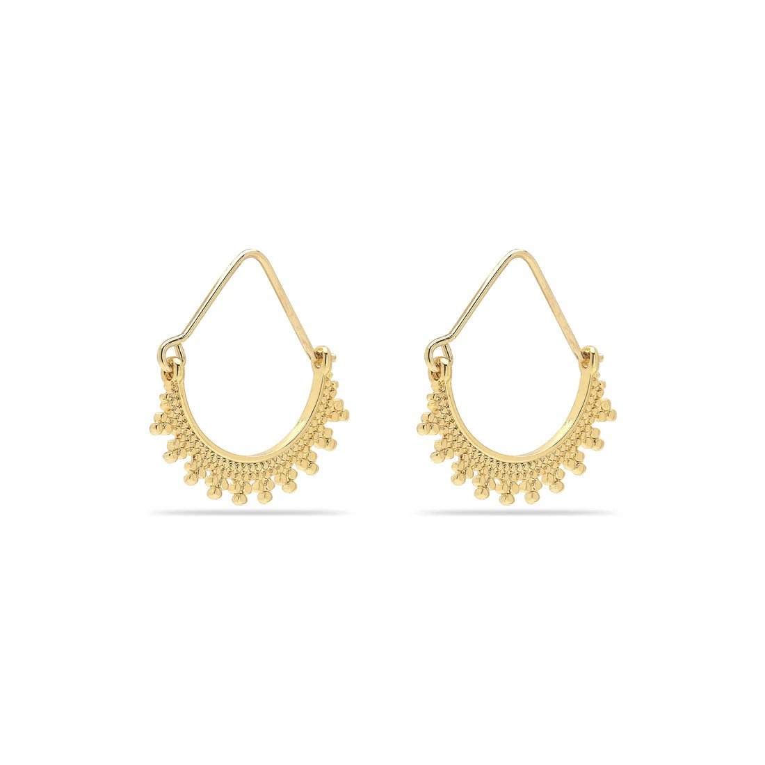 Pilgrim Kiku Half Hoop Earrings - gold