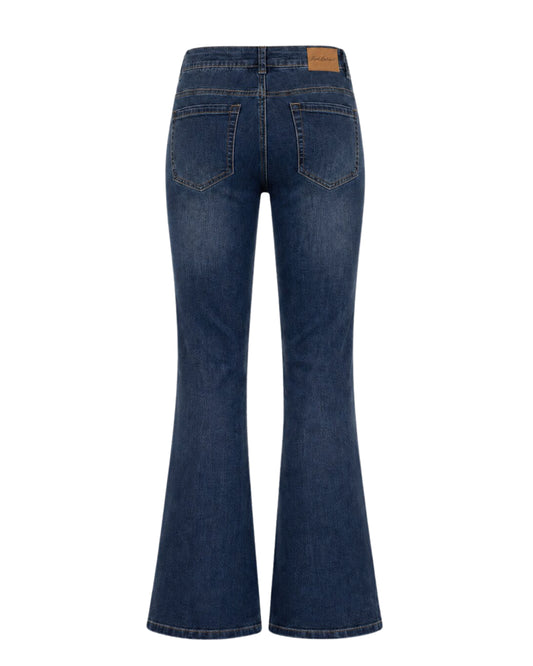 Red Button Brielle Flare Jeans in Dark Stone Used