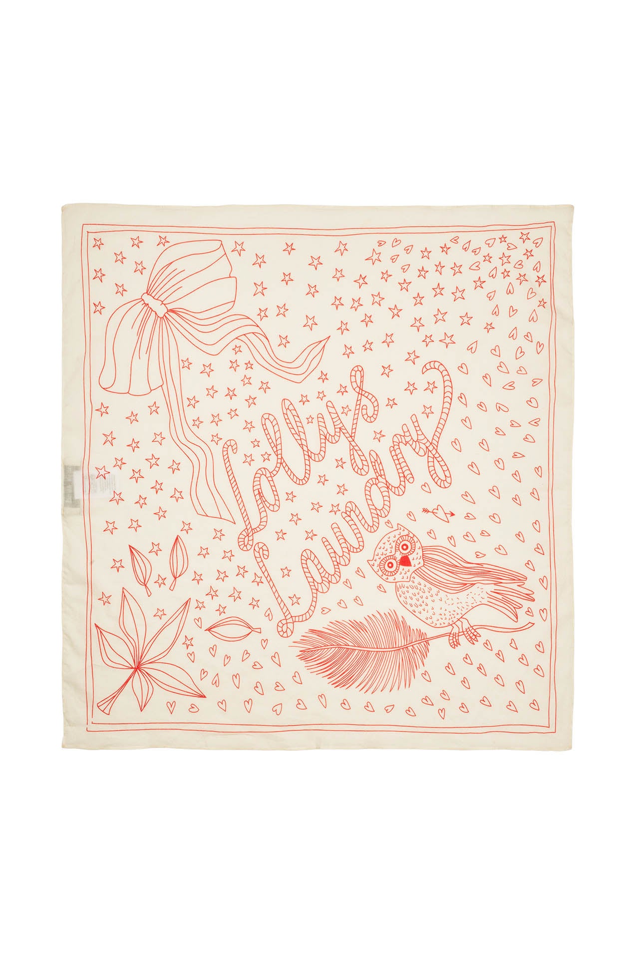 Lollys Laundry Fairy Tale scarf in red with bold printed design