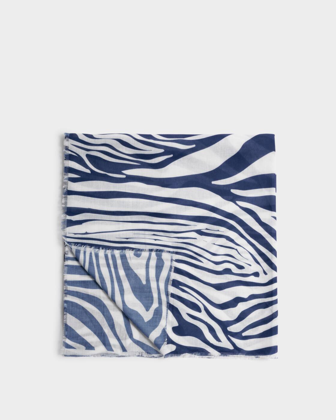 Katie Loxton zebra printed scarf in off white and navy.