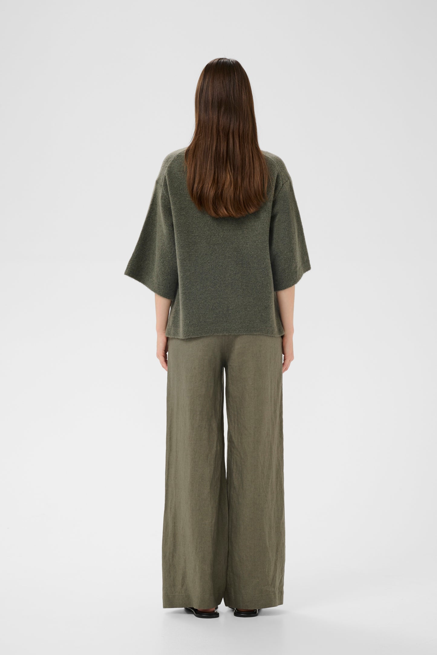 InWear short sleeved guni tee knit in Mulled Basil colour