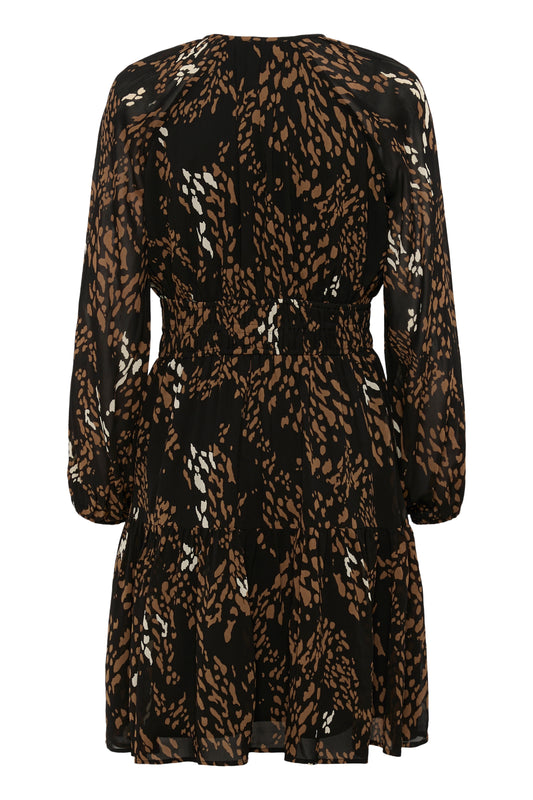 InWear Averie Short Dress - Leonora Leopard print style colours