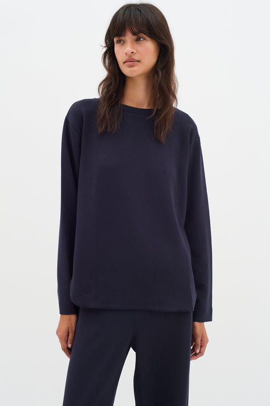 Inwear Gincent Crewneck Jumper in Marine Blue