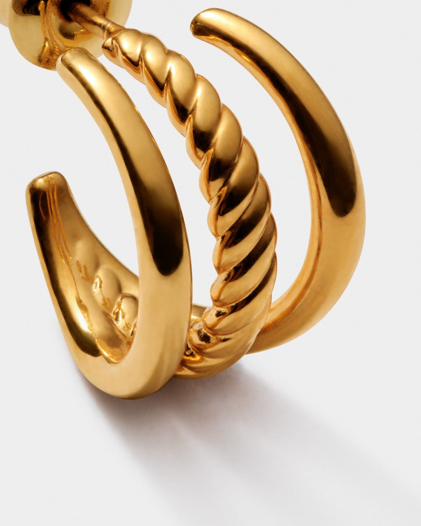 Gold hoop earring