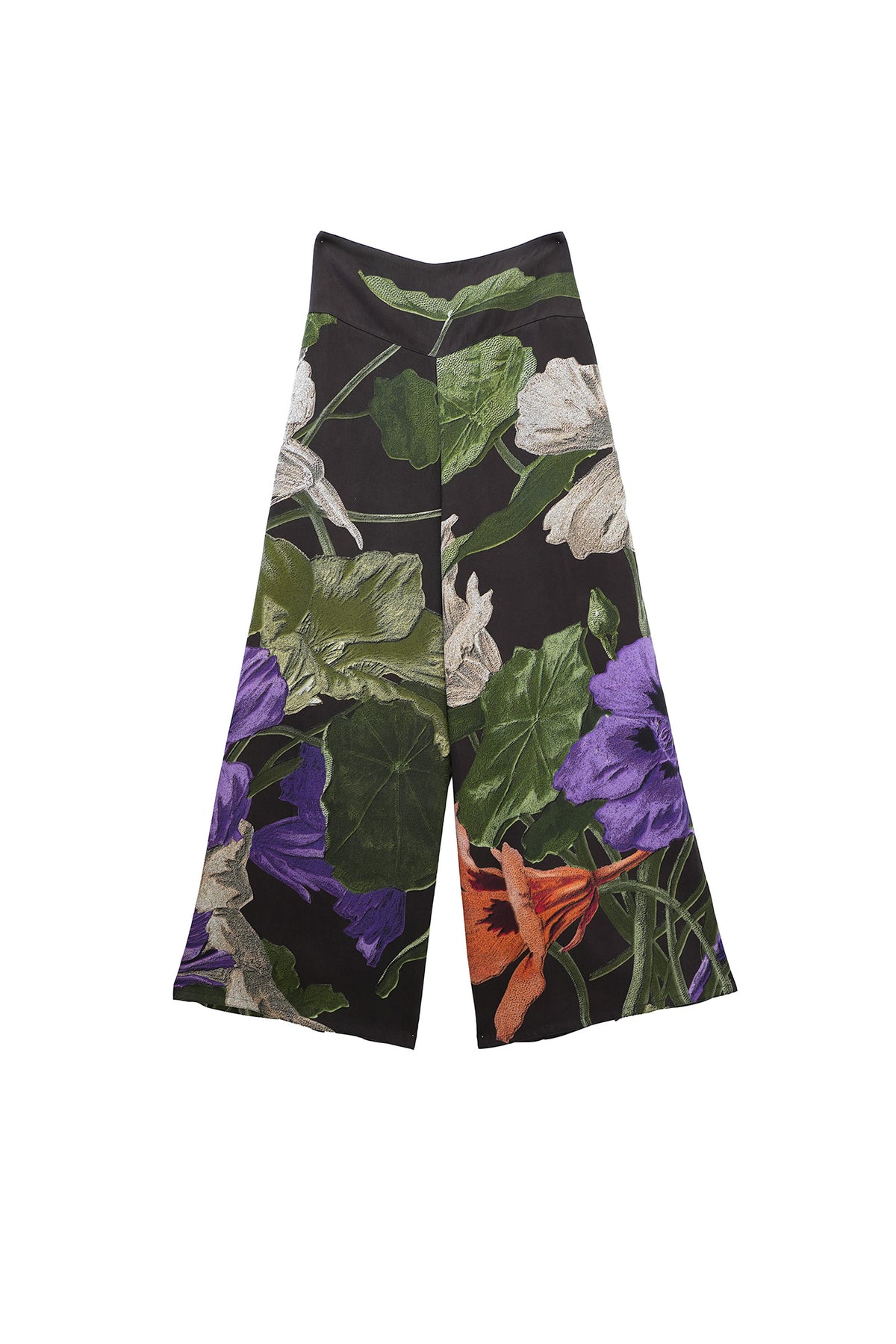 One Hundred Stars Stork Palazzo Pants - Nasturtium Black