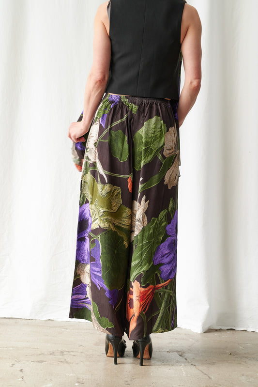 One Hundred Stars Stork Palazzo Pants - Nasturtium Black
