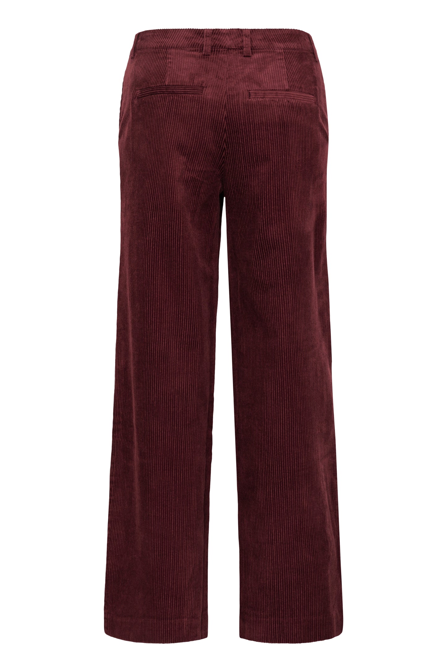 Part Two Tawny Port Cord trousers view from back