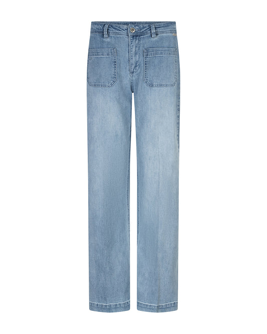 Red Button Colette Jeans in White Bleach front view