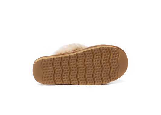 Everau Raven Sheepskin Slippers in Chestnut