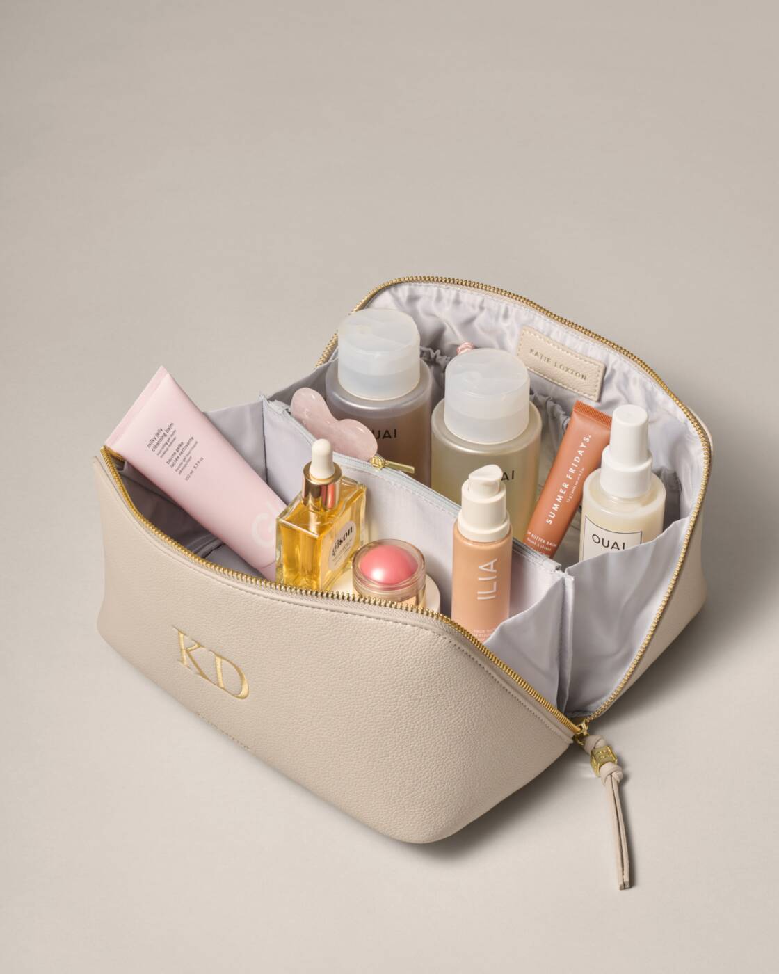 Katie Loxton Soho Medium Makeup Bag in Oyster