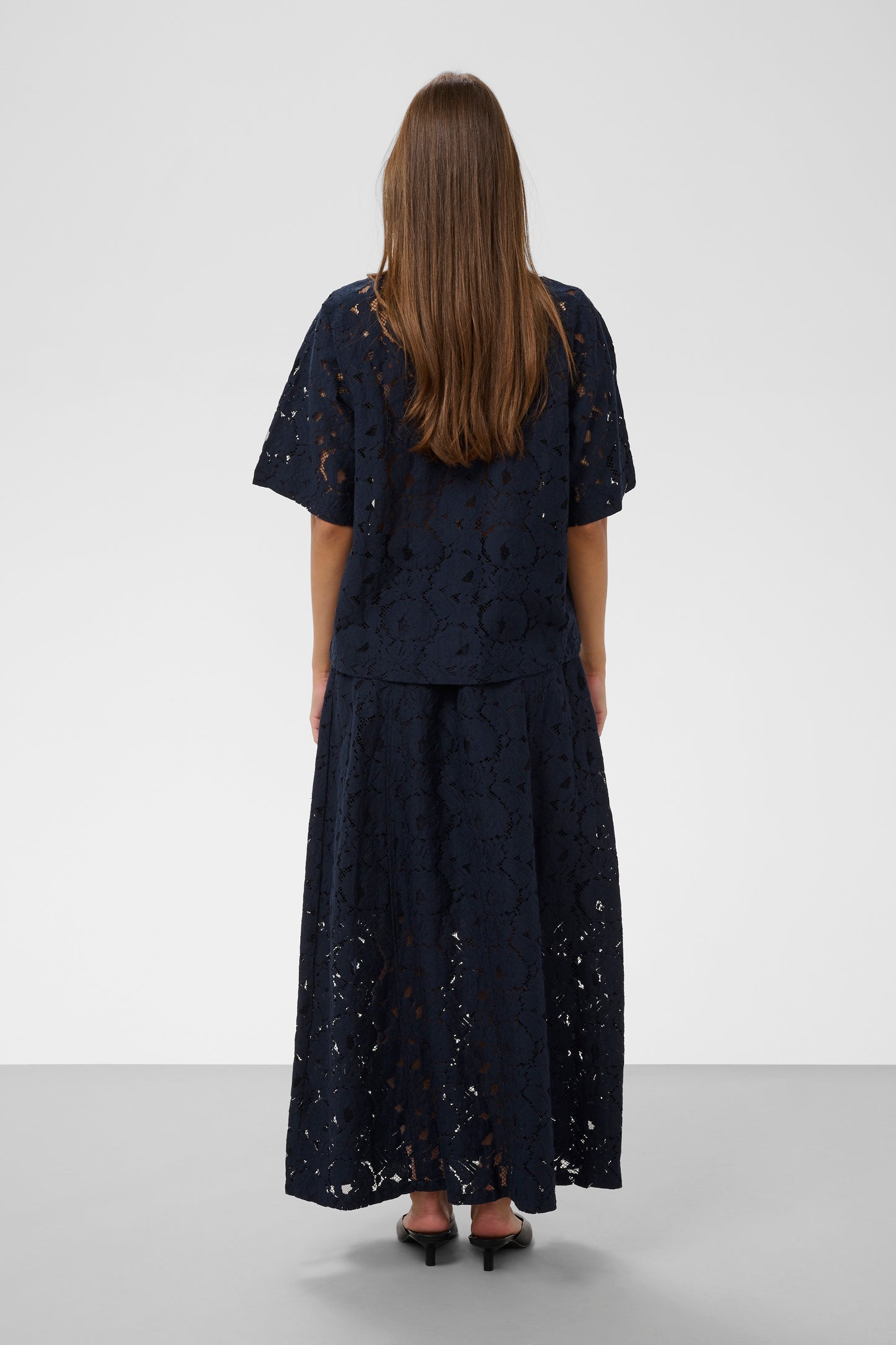 Soaked Taya Lace Blouse in Night Sky