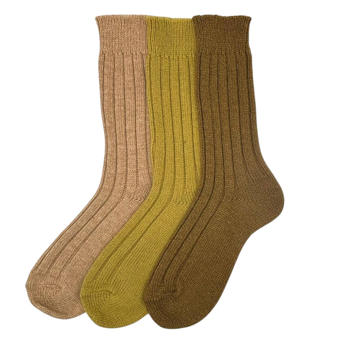 Sofia cashmere-blend pair of socks: Rust