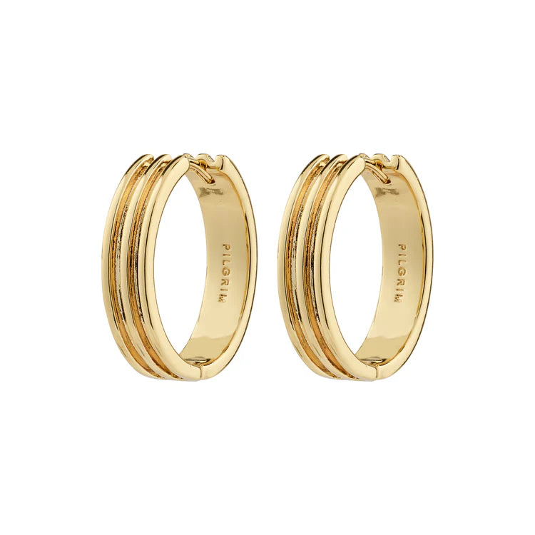 Pilgrim Bennett Hoop Earrings - silver