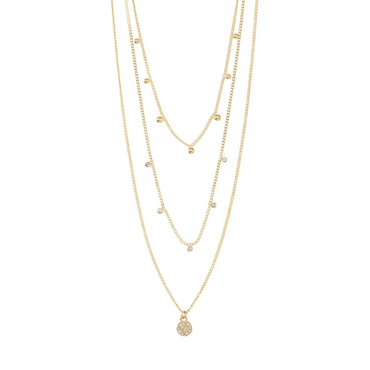 Pilgrim Chayenne Crystal Necklace - Gold Plated - Default Title