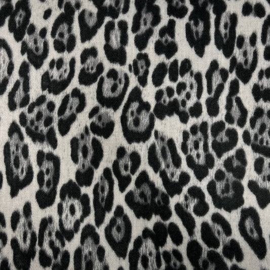 Classic Leopard Print Scarf - Black