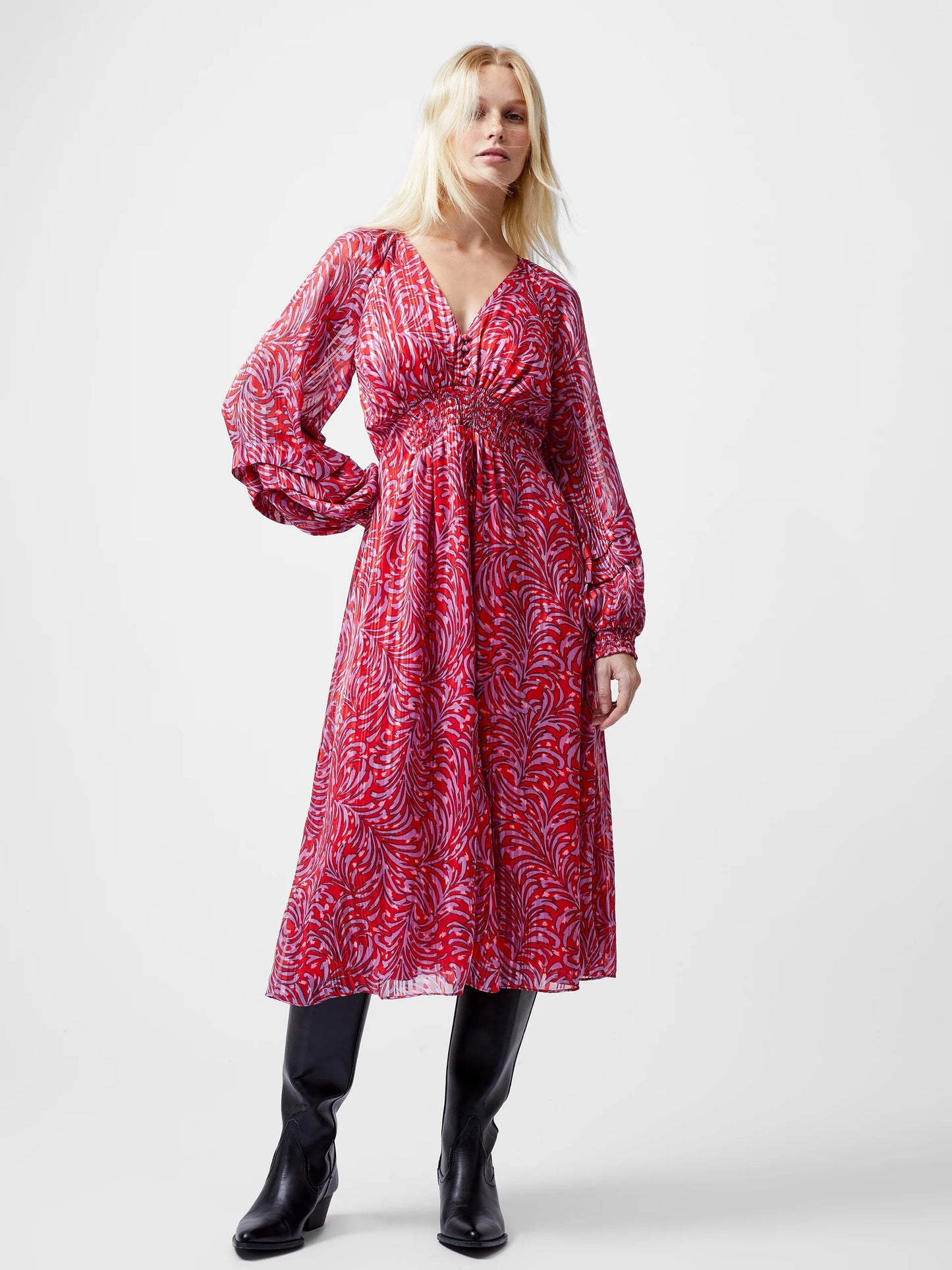 French Connection Amy Calista Midi Dress