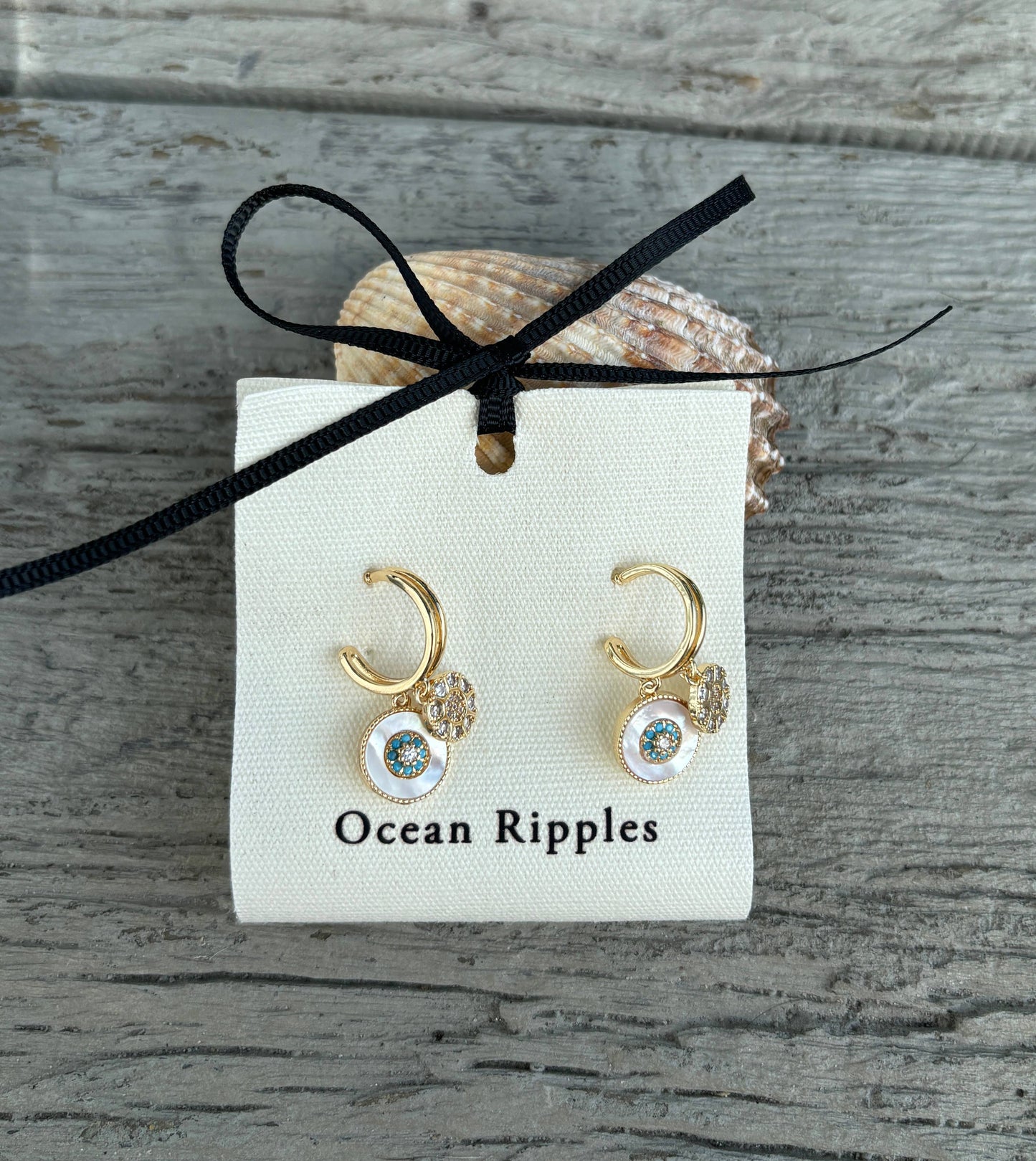 Ocean Ripples 14ct Gold Plated Ocean's Daughter Earrings - Default Title