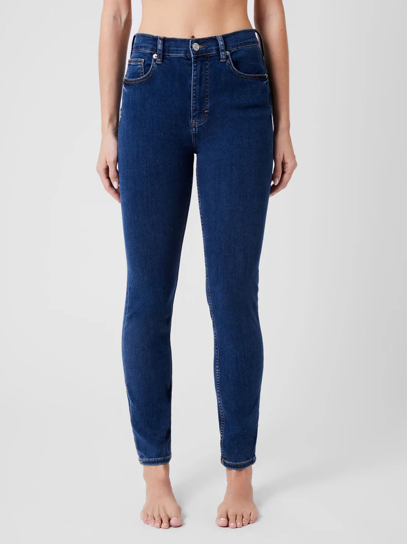 French Connection High Rise Skinny Jeans - blue-2