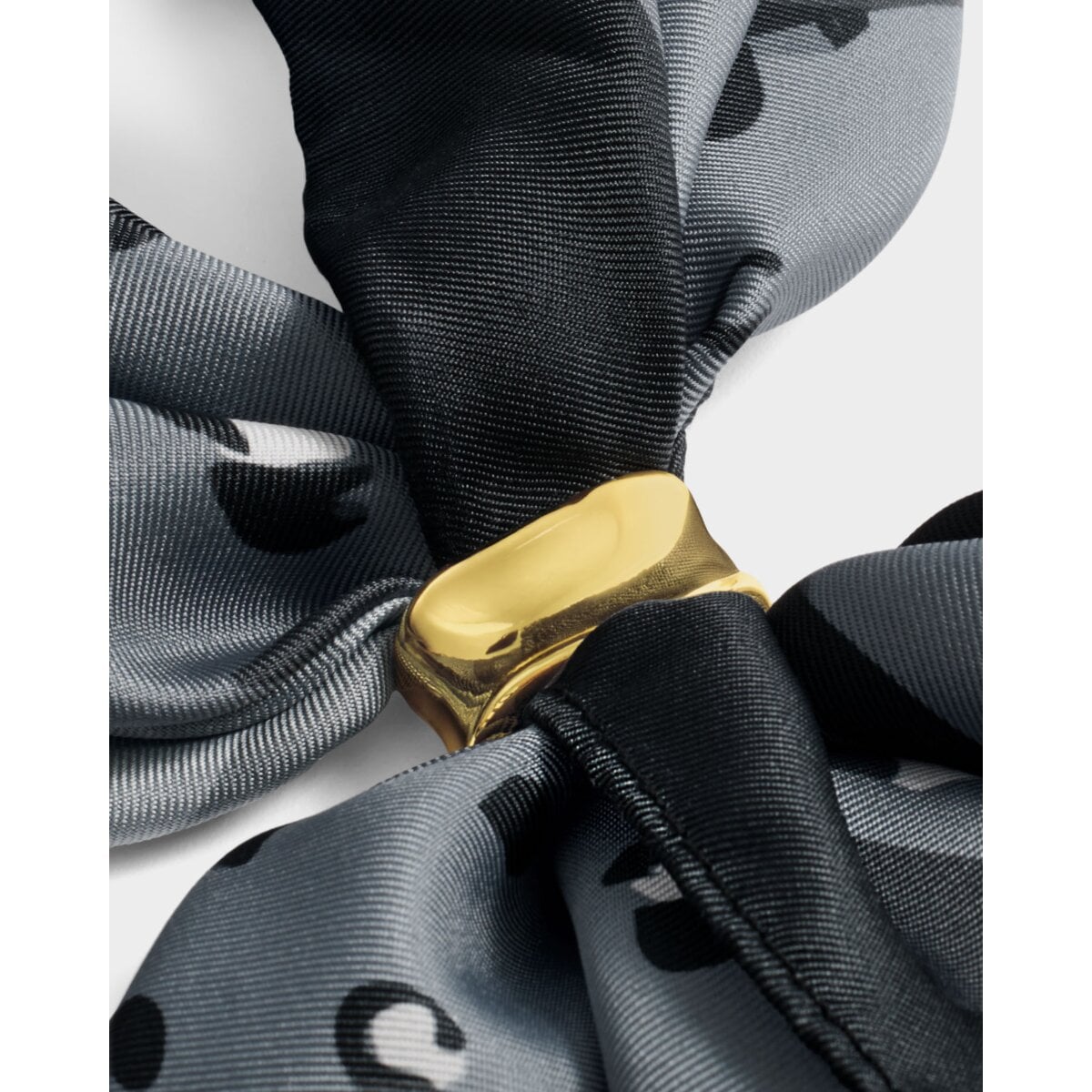 Katie Loxton Satin Multiway Scarf available in Pink & Cherry Check and Navy, Black & Light Blue Leopard Print