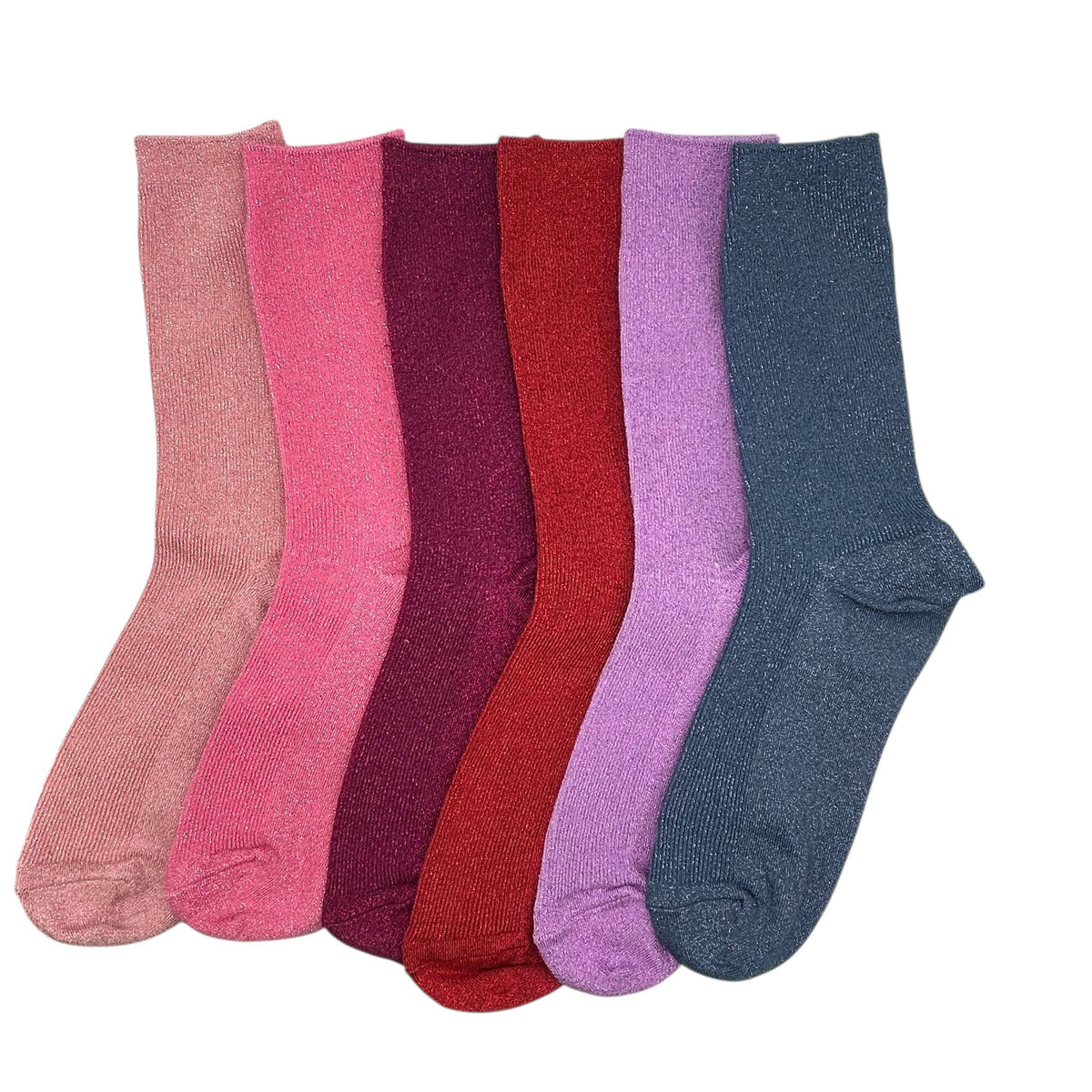 Vegas sparkle single socks: Dark Pink