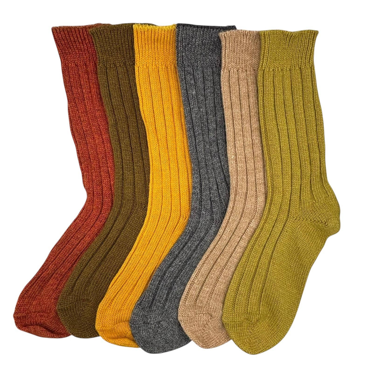 Sofia cashmere-blend pair of socks: Olive