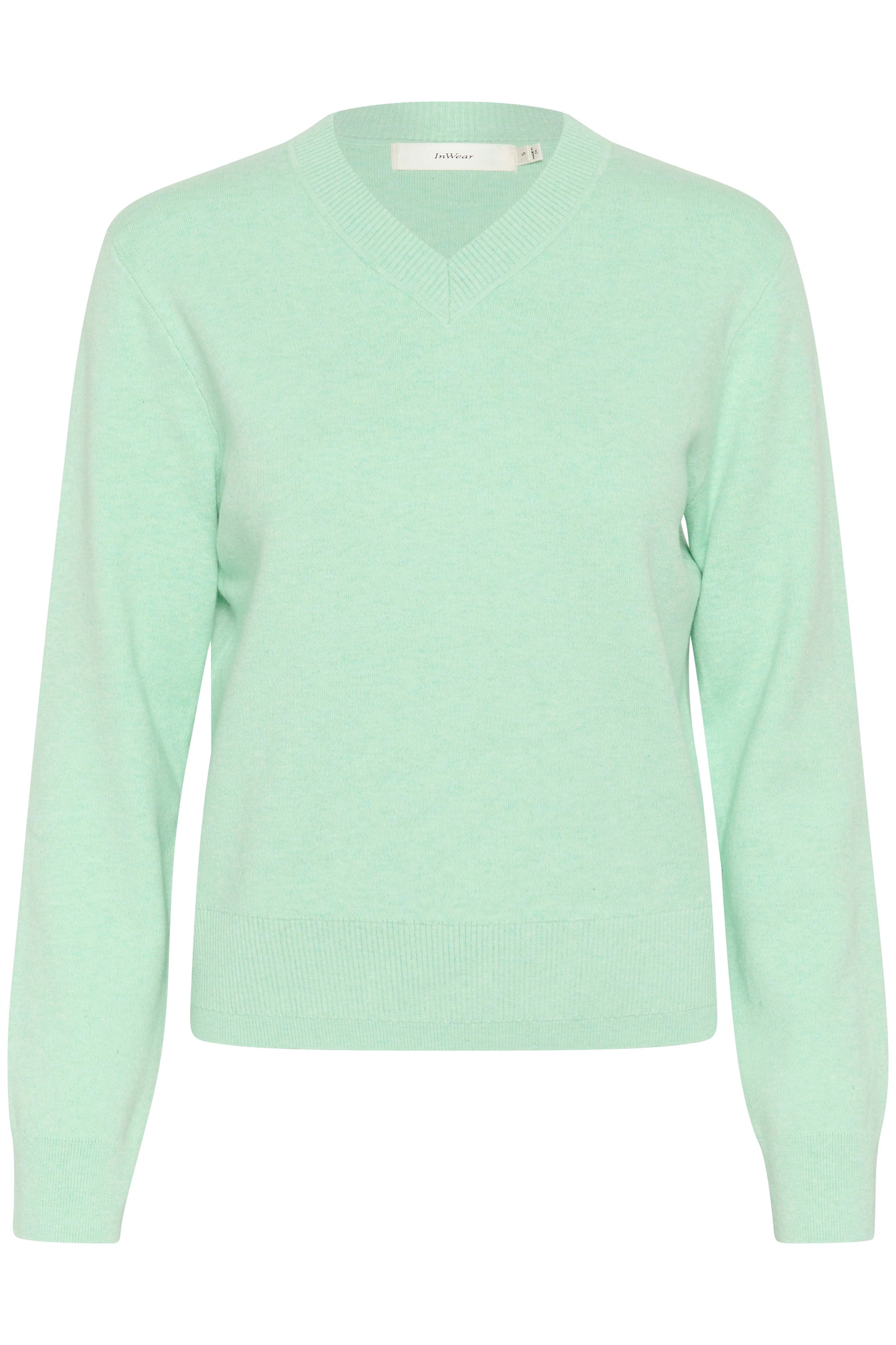 InWear Wallis V-Neck Pullover - Dusty Aqua Melange