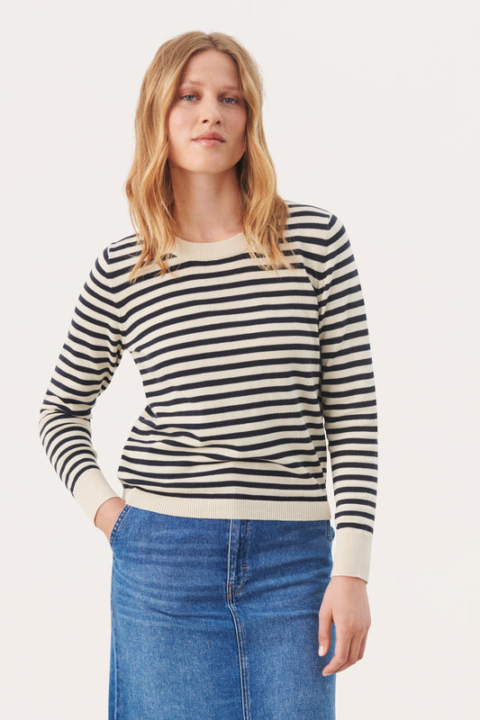 Part Two Gertie Jumper - Whitecap Grey Stripe