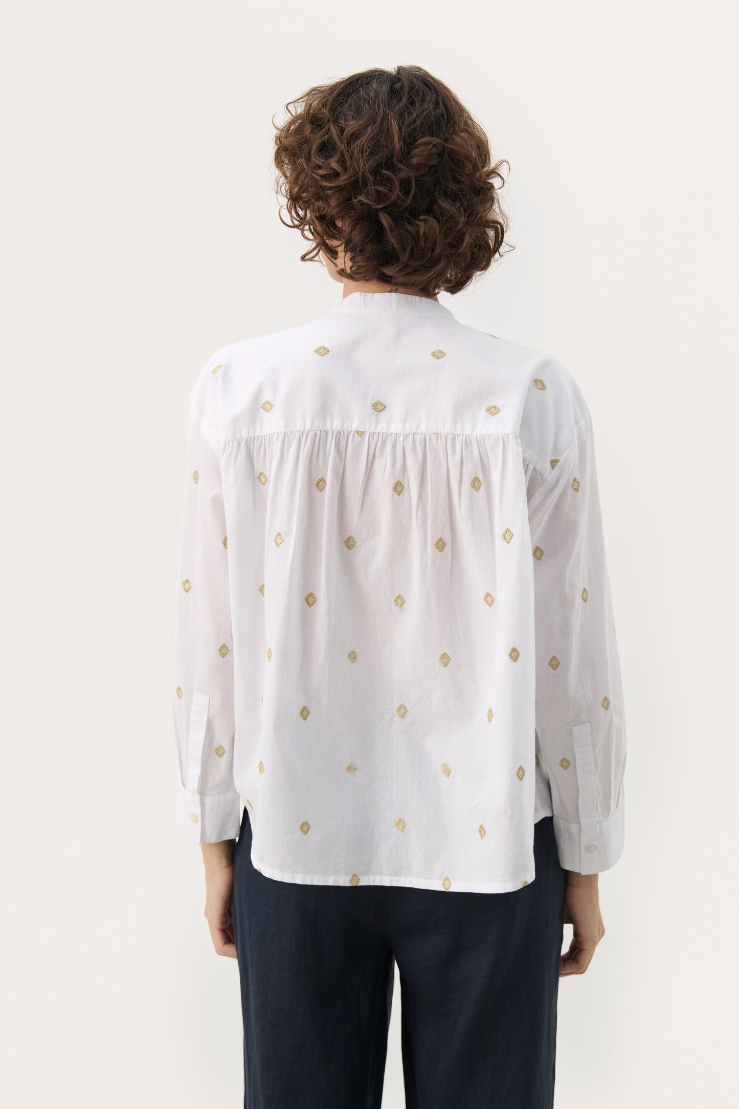 Part Two Natale Blouse - Bright White Gold