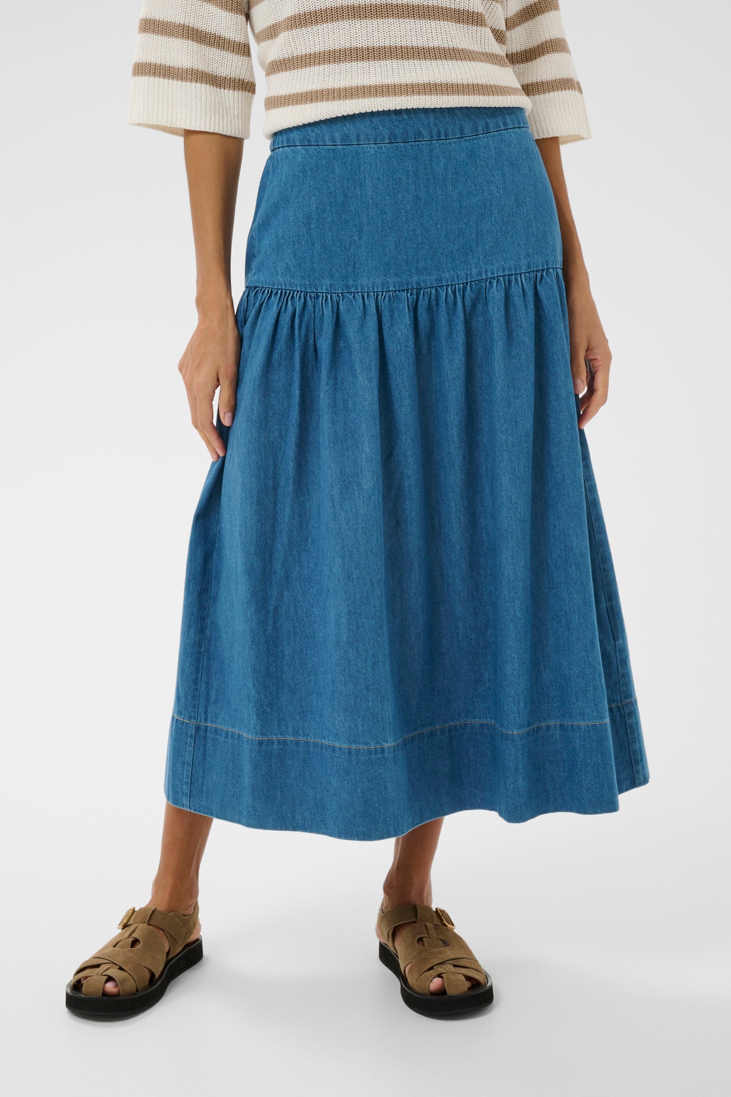 Part Two Nellia Skirt - Medium Blue Denim