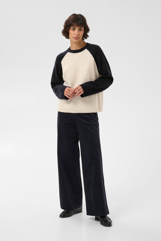 Part Two Cleo Pullover - Oatmeal/Navy