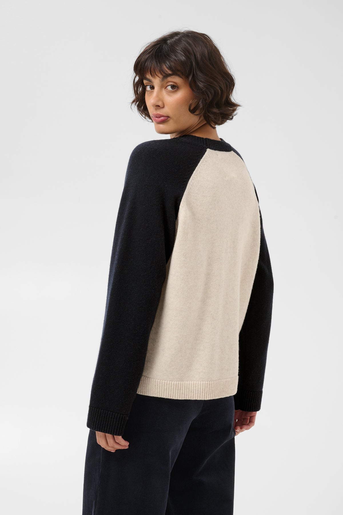 Part Two Cleo Pullover - Oatmeal/Navy