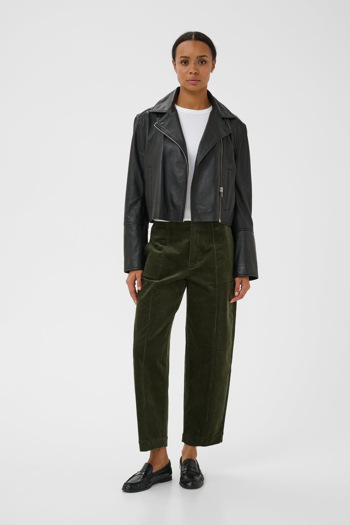 Part Two Netta Corduroy Trousers - Bettle