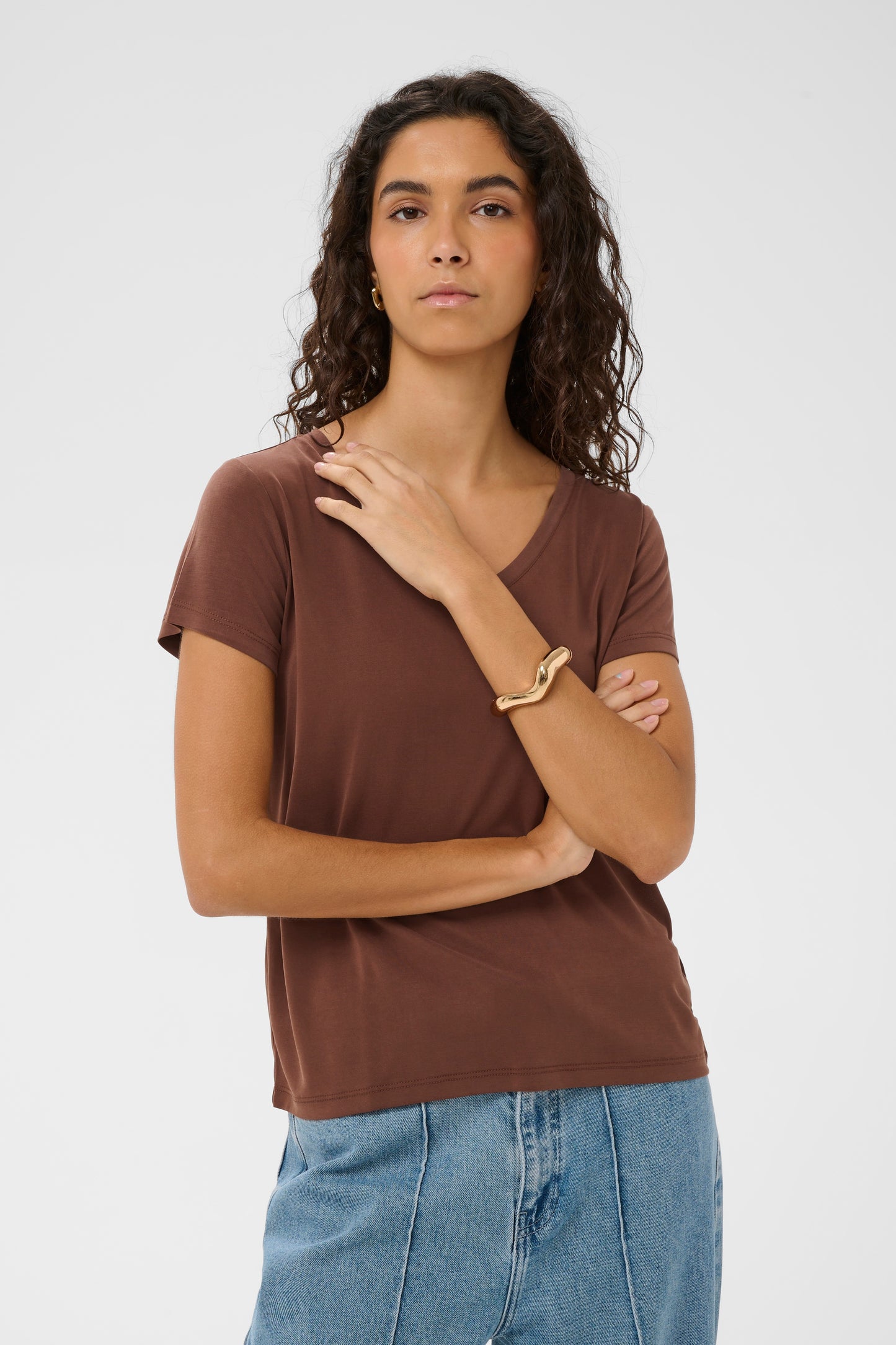 Soaked in Luxury Columbine V Neck T-Shirt